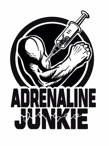Adrenaline Junkie Shot Sticker