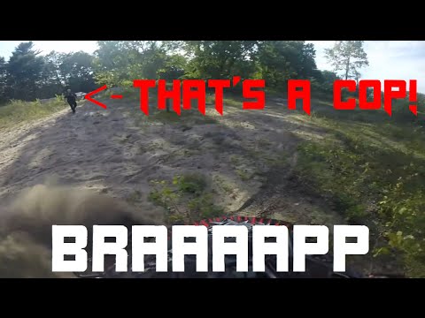 Amazing police chase!! Father and son on quads escape from cops!